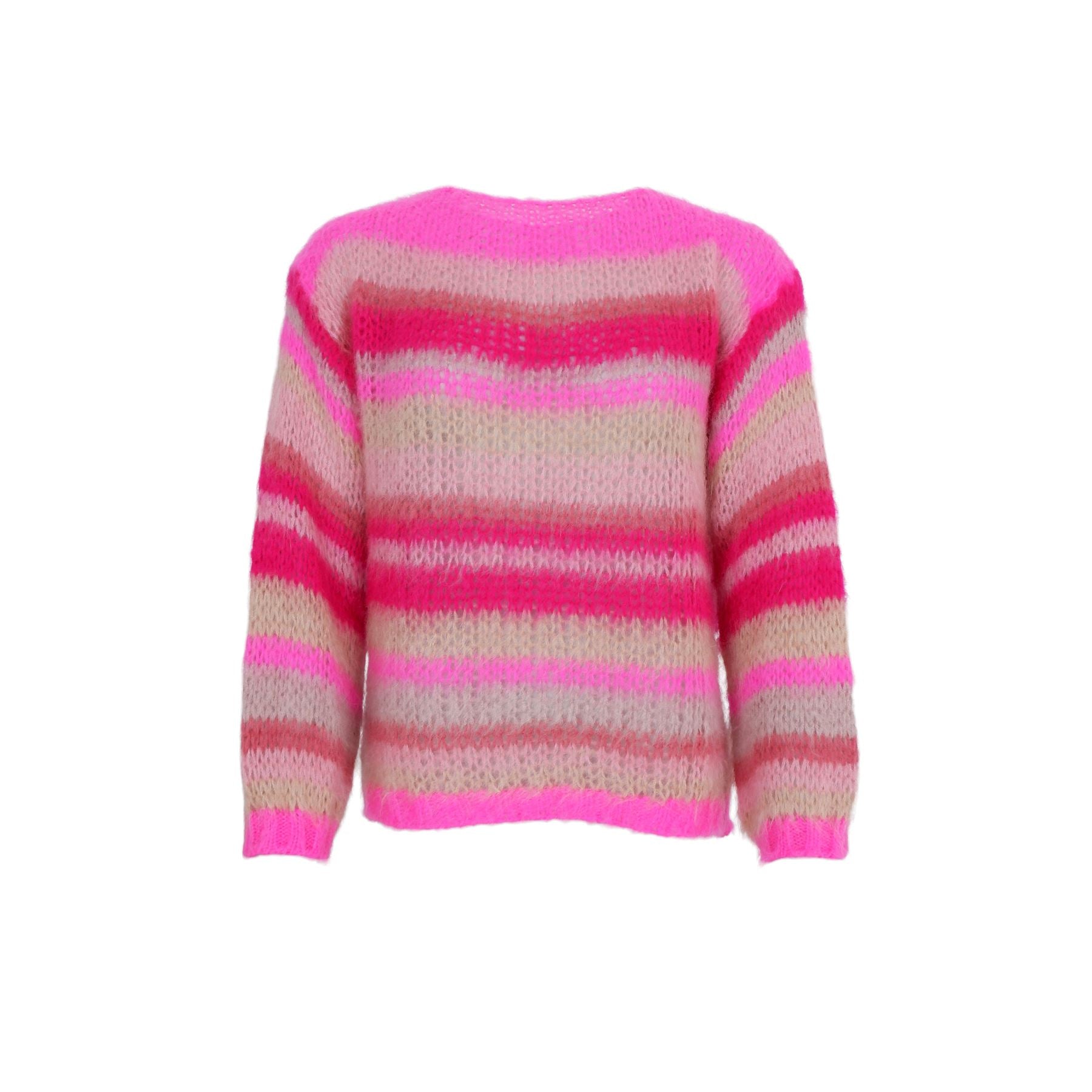 Adria Stripe Jumper | Pink Passion Jumper Black Colour 