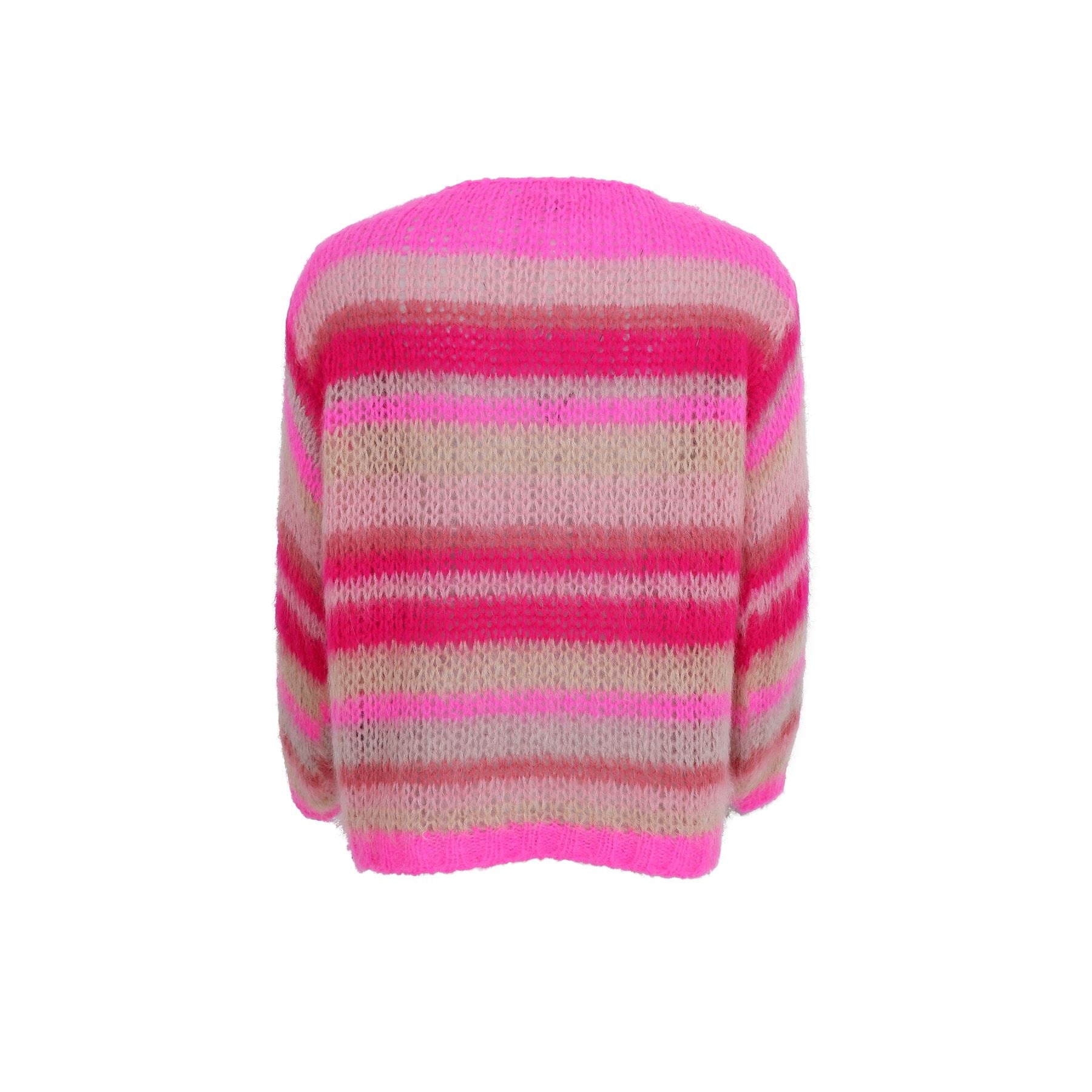 Adria Stripe Jumper | Pink Passion Jumper Black Colour 