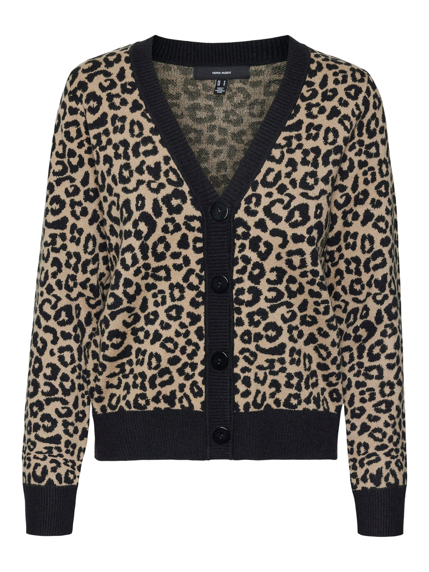 Aria V Cardigan | Black/Silver Mink Knitwear Vero Moda 