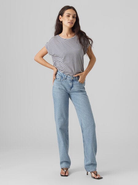 Ava Stripe Top | China Blue Shirts & Tops Vero Moda 