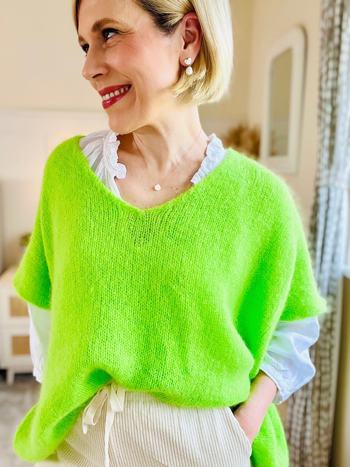 Beau Mohair Jumper | 14 Colours Jumper London Collection Lime Green 