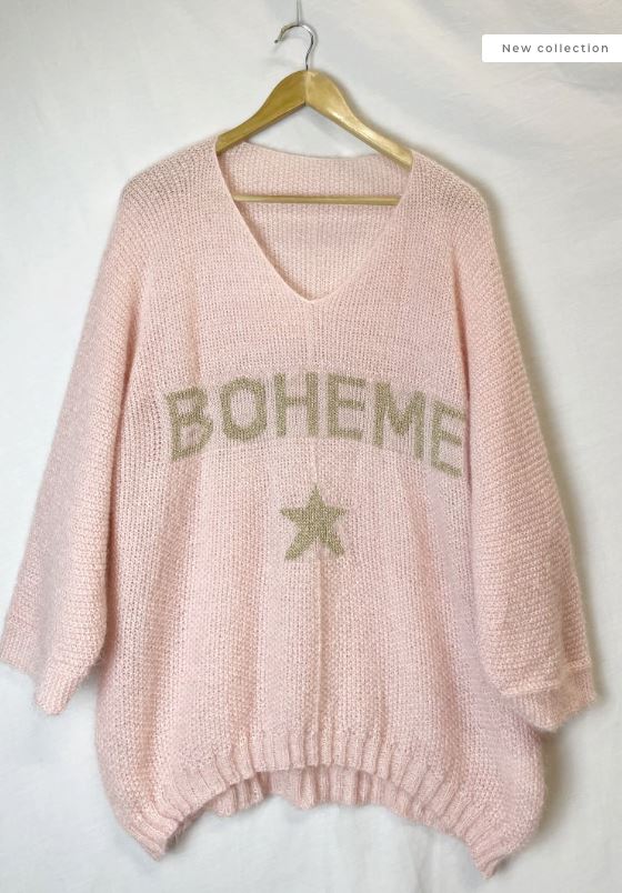 Boho Jumper | Multiple Colours Vest Parisienne Collection Rose Shadow 