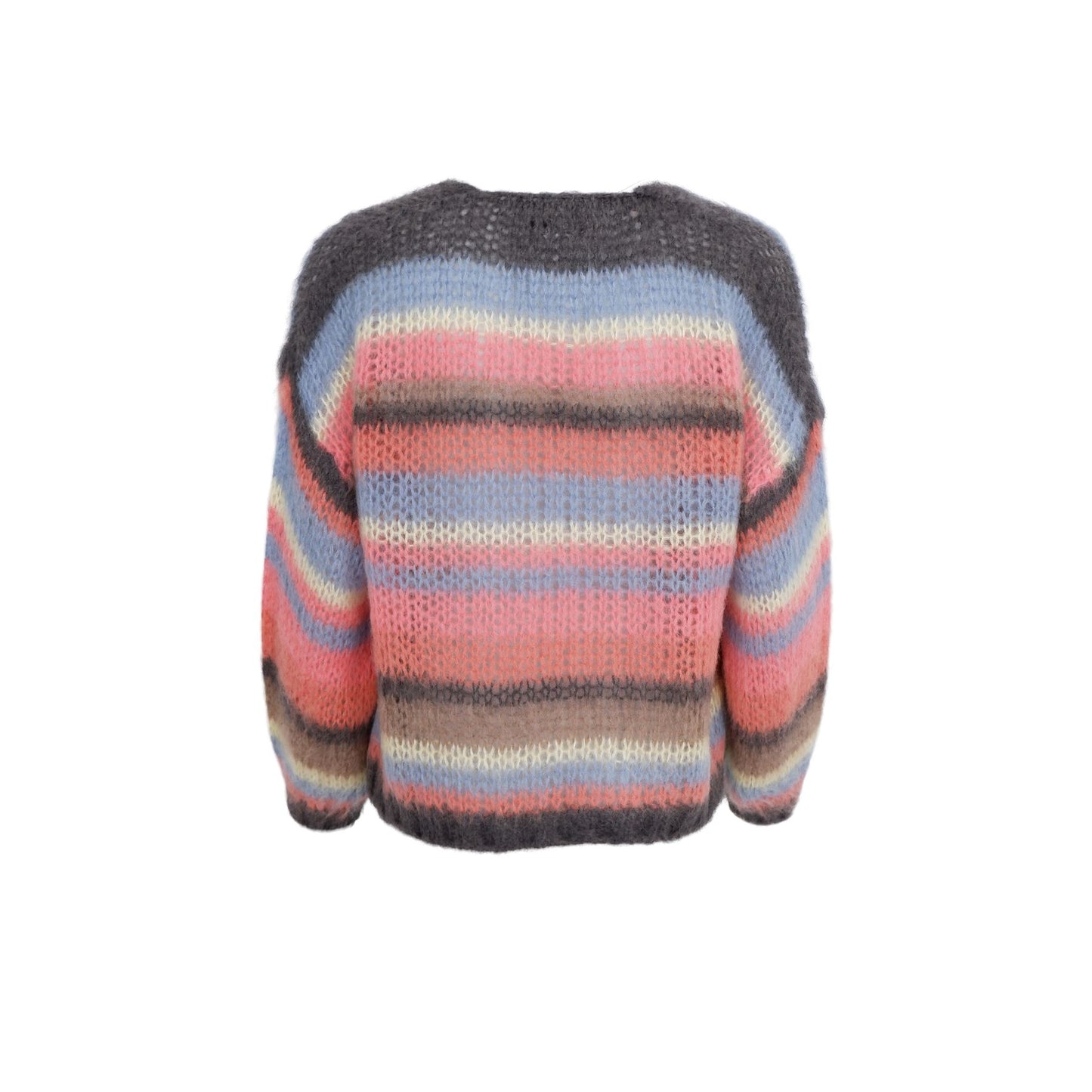 Casey Stripe Cardigan | Soft Coral Cardigan Black Colour 