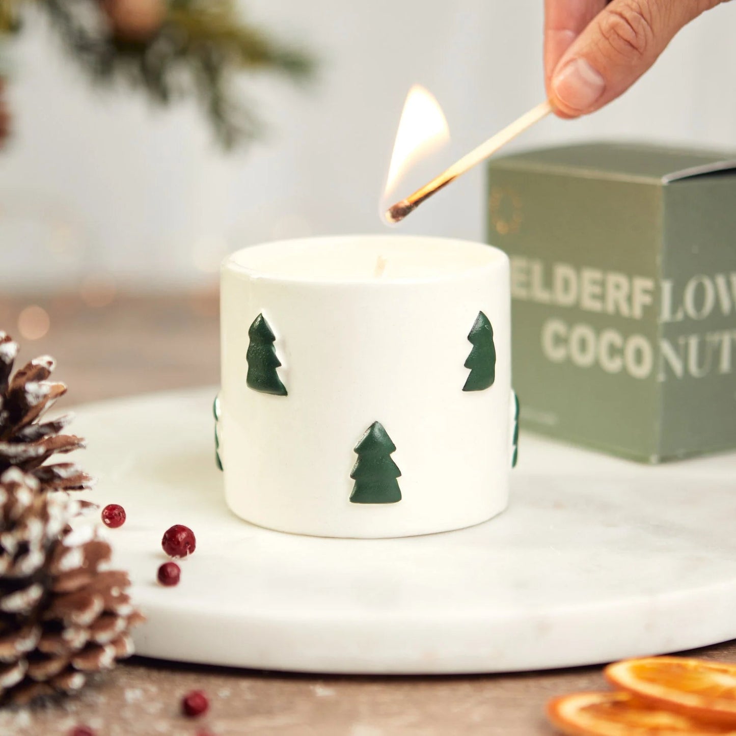 Christmas Spruce Candle | Winter Pine Candle Zesty Lemons 