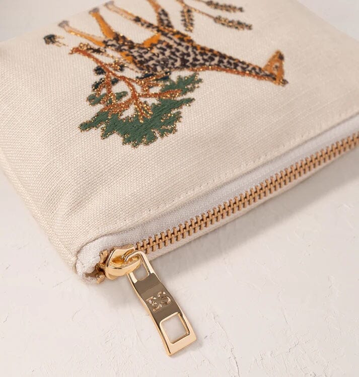 Coin Purse | Giraffe Herd | Cream Purse Elizabeth Scarlett 