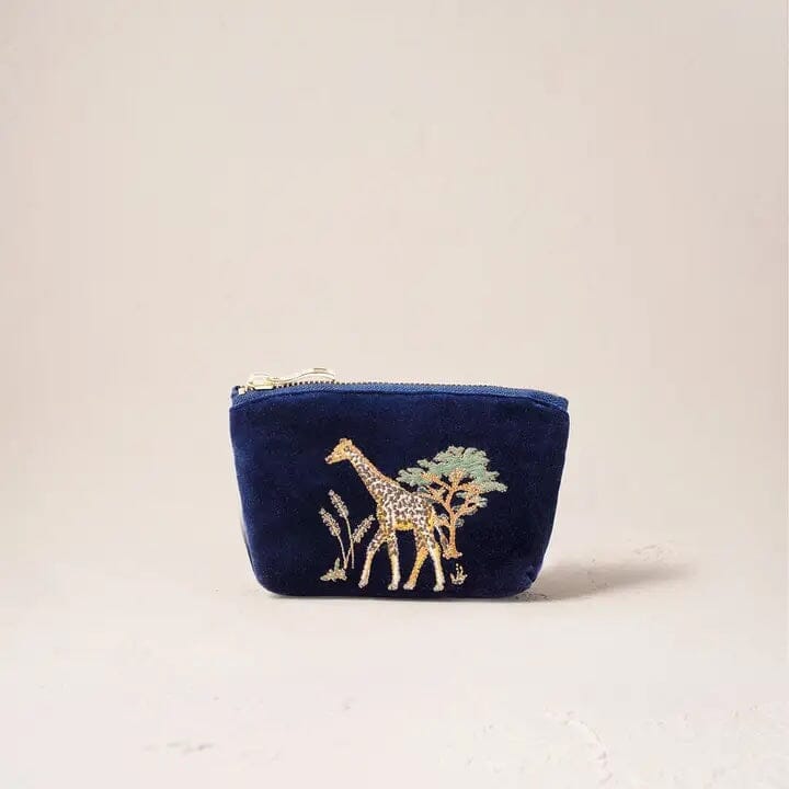 Coin Purse | Giraffe Herd | Navy Purse Elizabeth Scarlett 