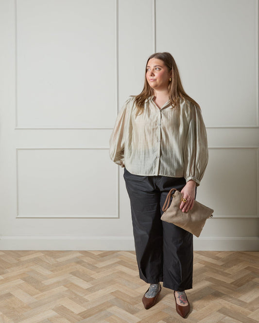 Dawn Blouse | Taupe Shirts & Tops Chalk 