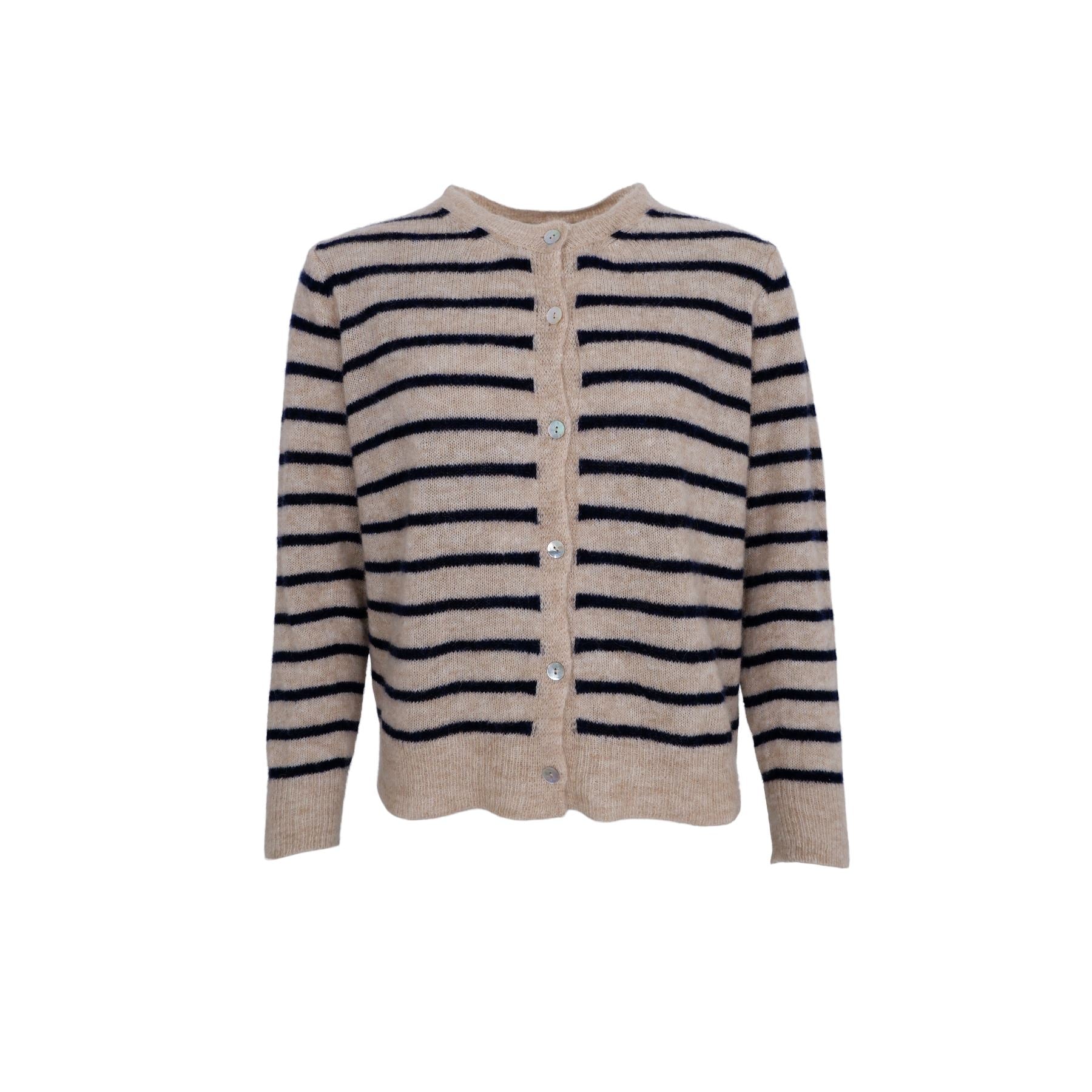 Dell Stripe Cardigan | Navy Cardigan Black Colour 