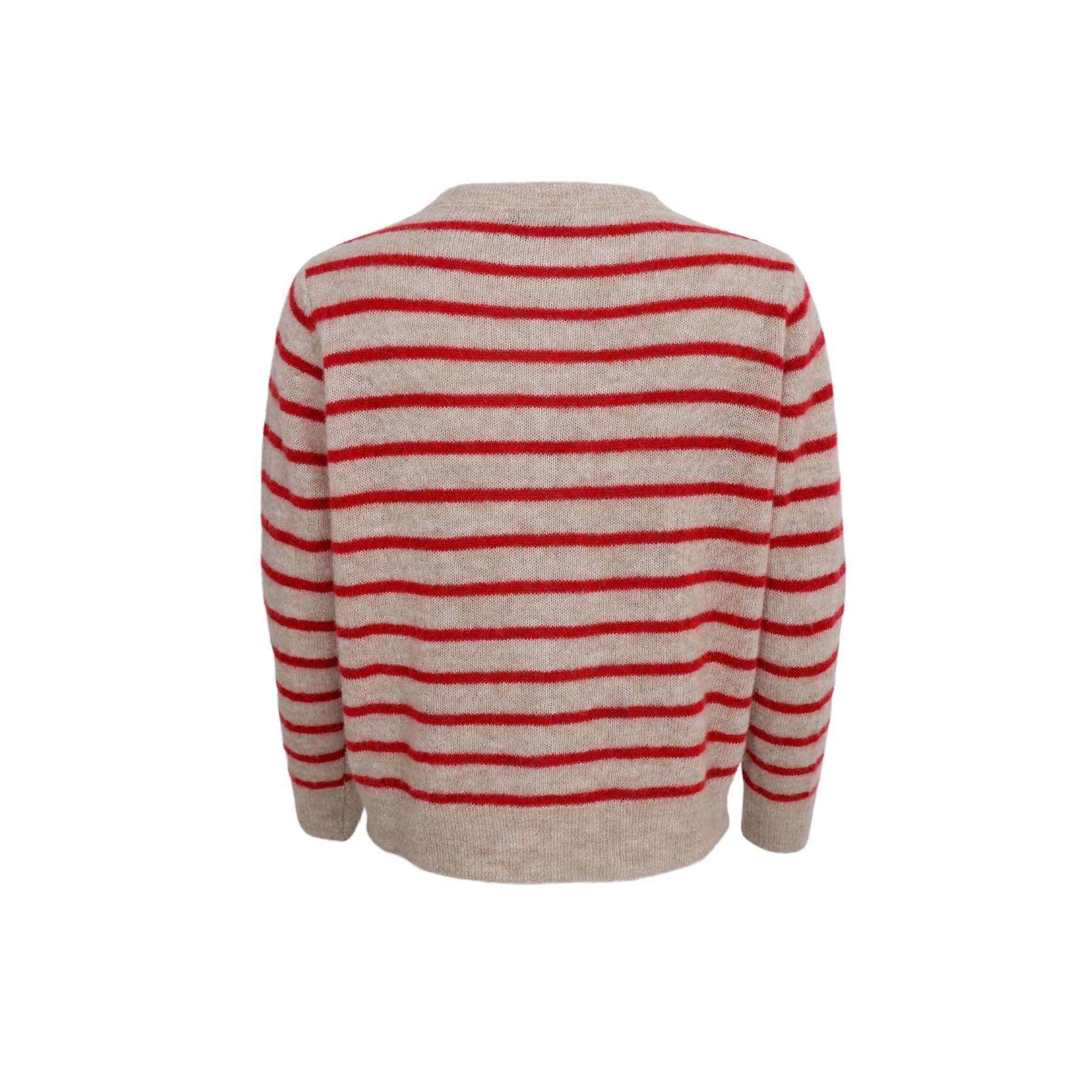 Dell Stripe Cardigan | Red Cardigan Black Colour 