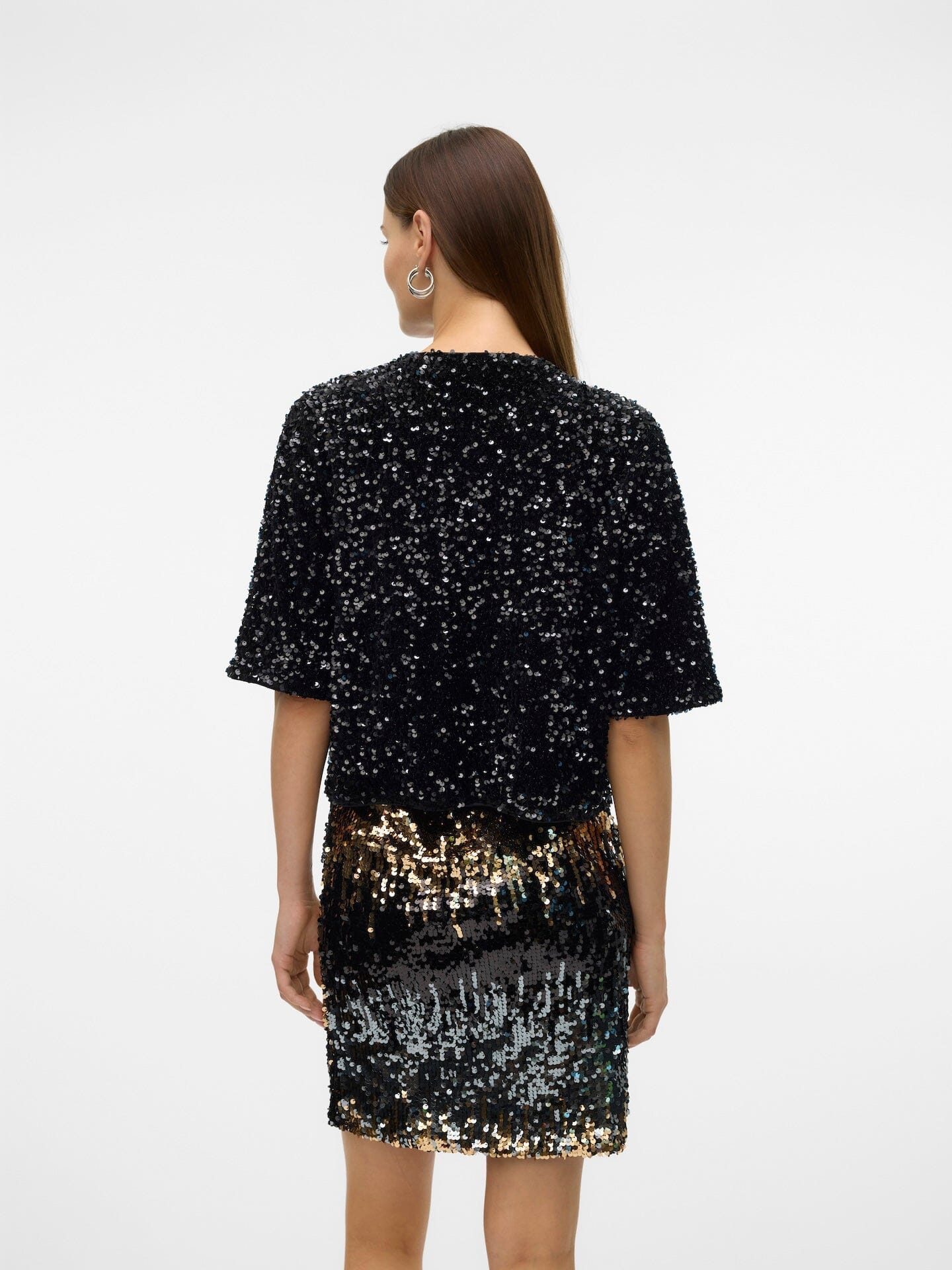 Etta Sequin Cardigan | Black Cardigan Vero Moda 