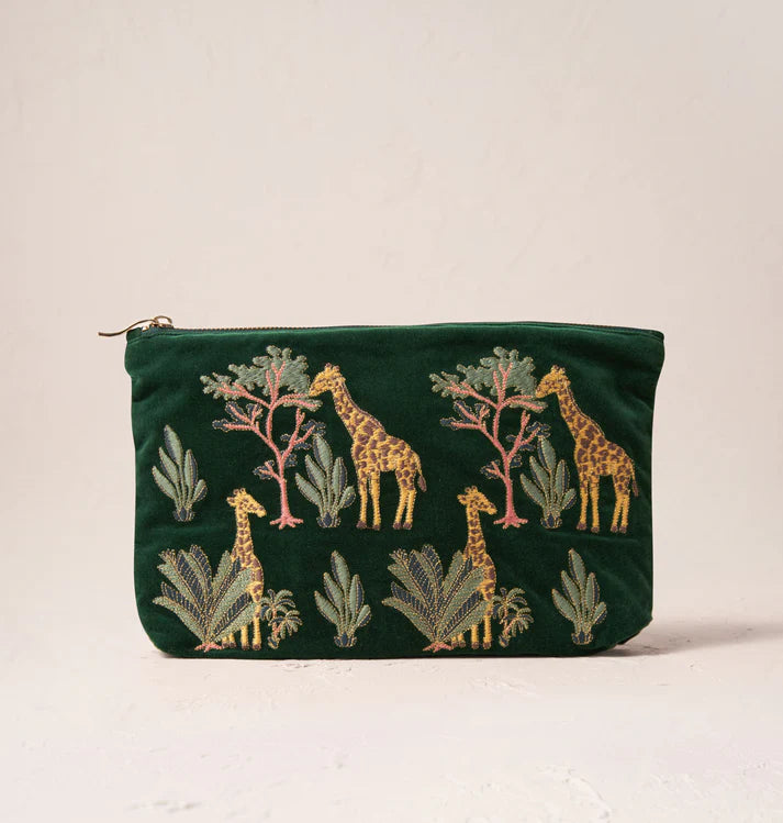 Everyday Velvet Pouch | Giraffe | Forest Pouch Elizabeth Scarlett 