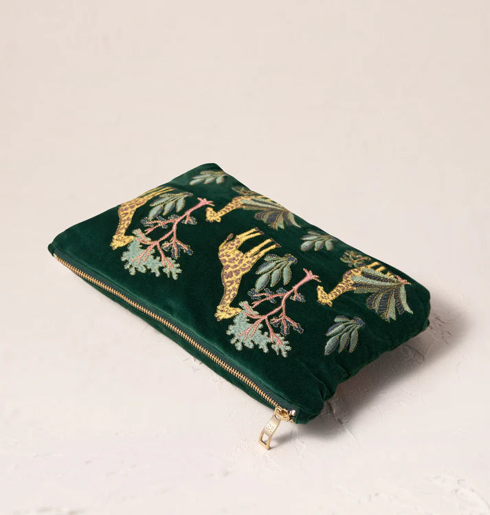 Everyday Velvet Pouch | Giraffe | Forest Pouch Elizabeth Scarlett 