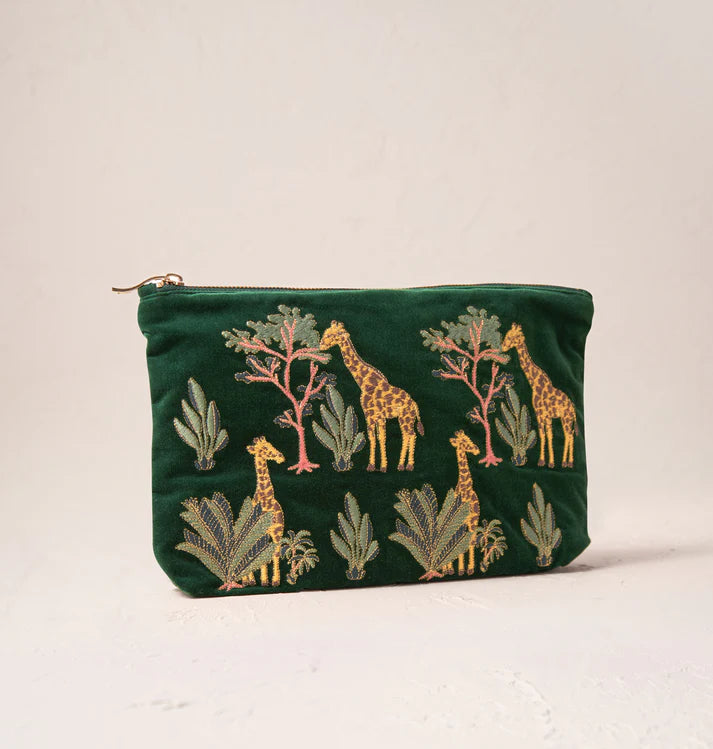 Everyday Velvet Pouch | Giraffe | Forest Pouch Elizabeth Scarlett 