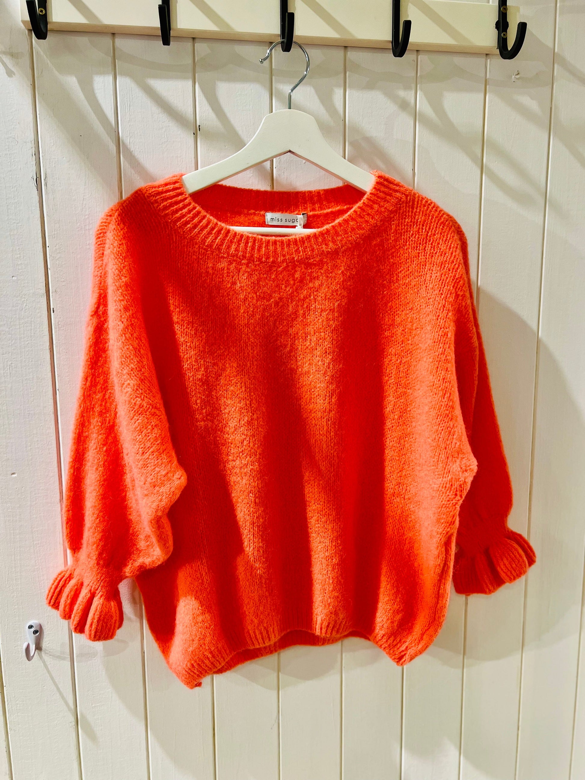 Faith | Frill Sleeve Jumper | 5 Colours Jumper Miss Sugar Coral 