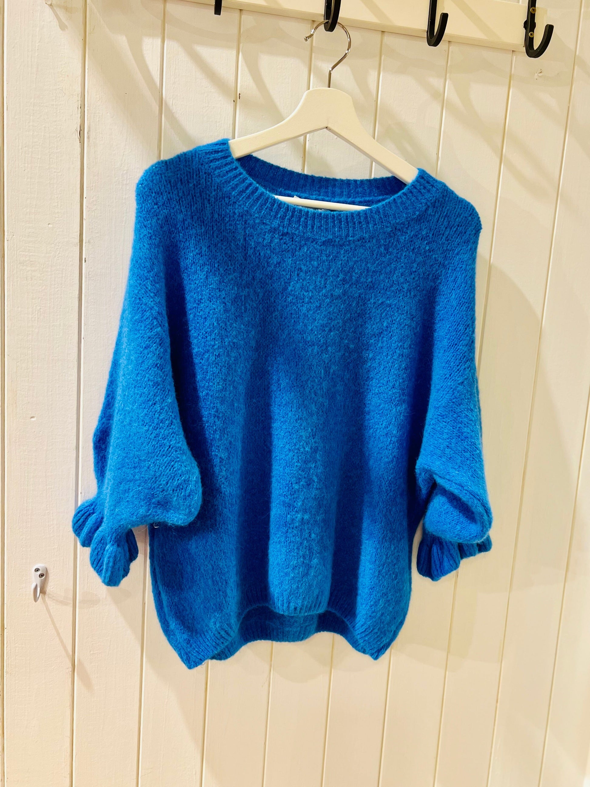 Faith | Frill Sleeve Jumper | 9 Colours Jumper Miss Sugar French Blue 