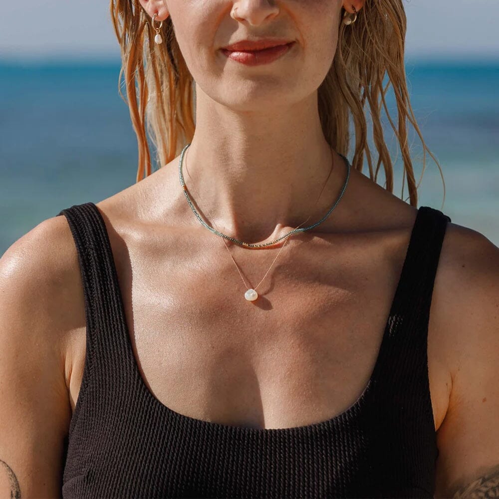 Fine Cord Necklace | Mother of Pearl Necklaces Wanderlust Life 