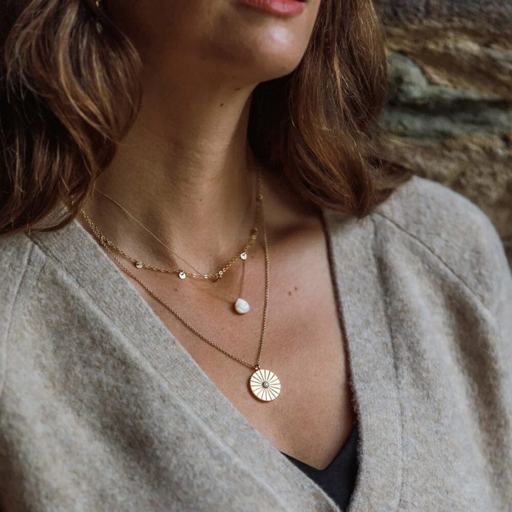 Fine Cord Necklace | Mother of Pearl Necklaces Wanderlust Life 