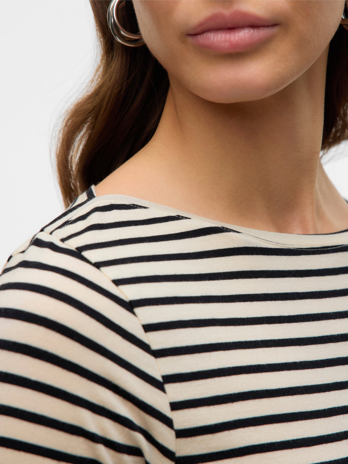 Fiona Boatneck Top | Birch/Black Shirts & Tops Aware 