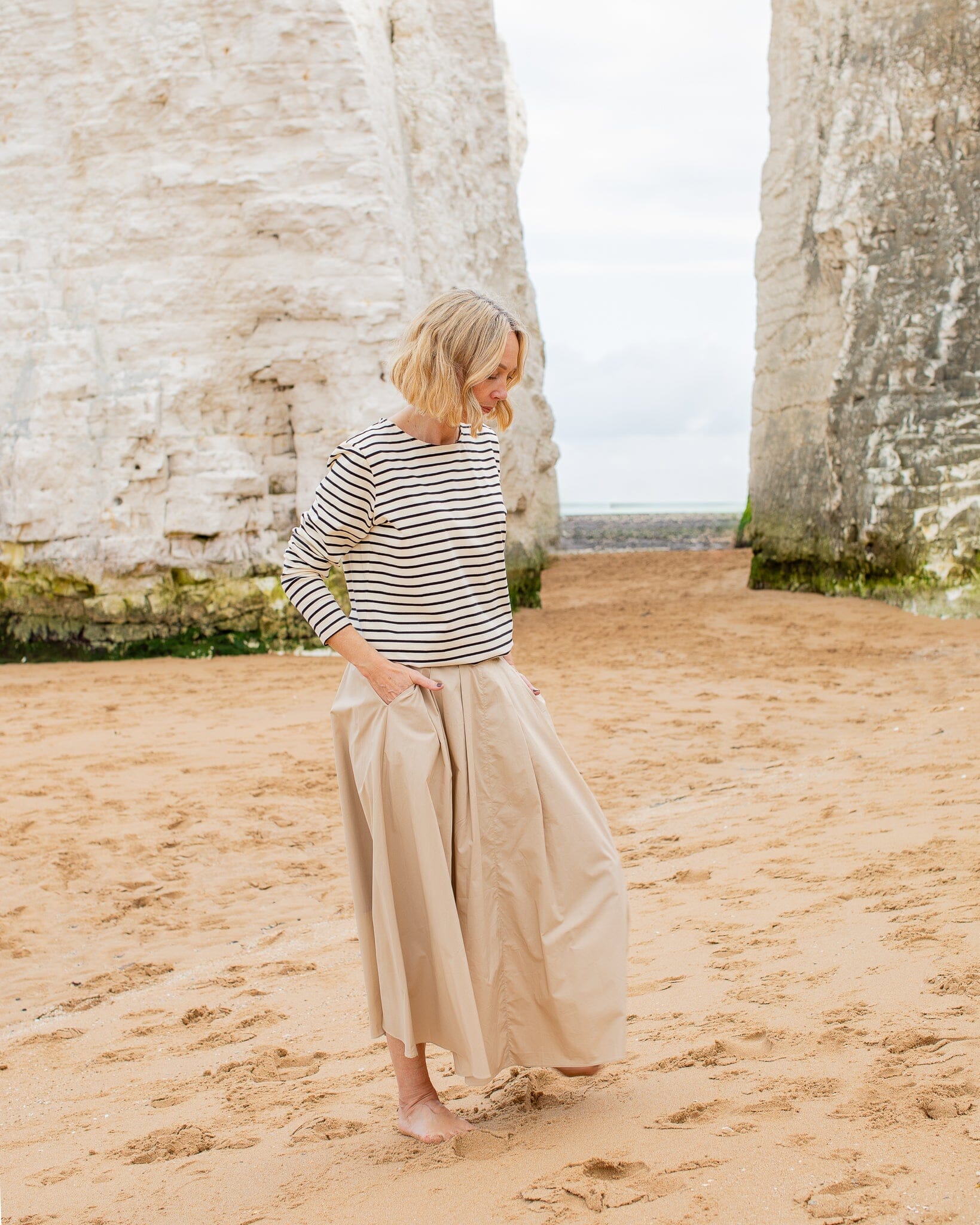 Fleur Stripe T Shirt | Black/Cream Shirts & Tops Chalk 