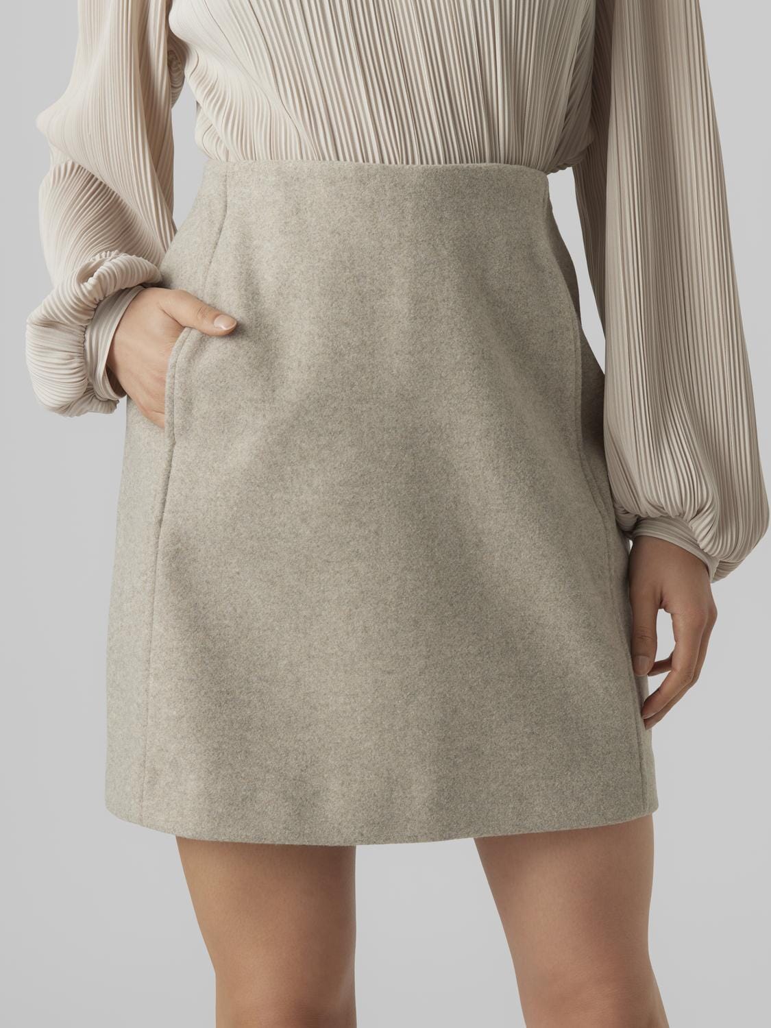 Fortune Allison Skirt | Silver Mink Skirt Vero Moda 