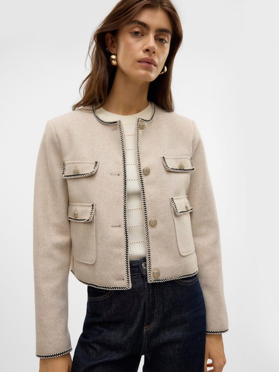 Fortune Jacket | Oatmeal Coats & Jackets Vero Moda 