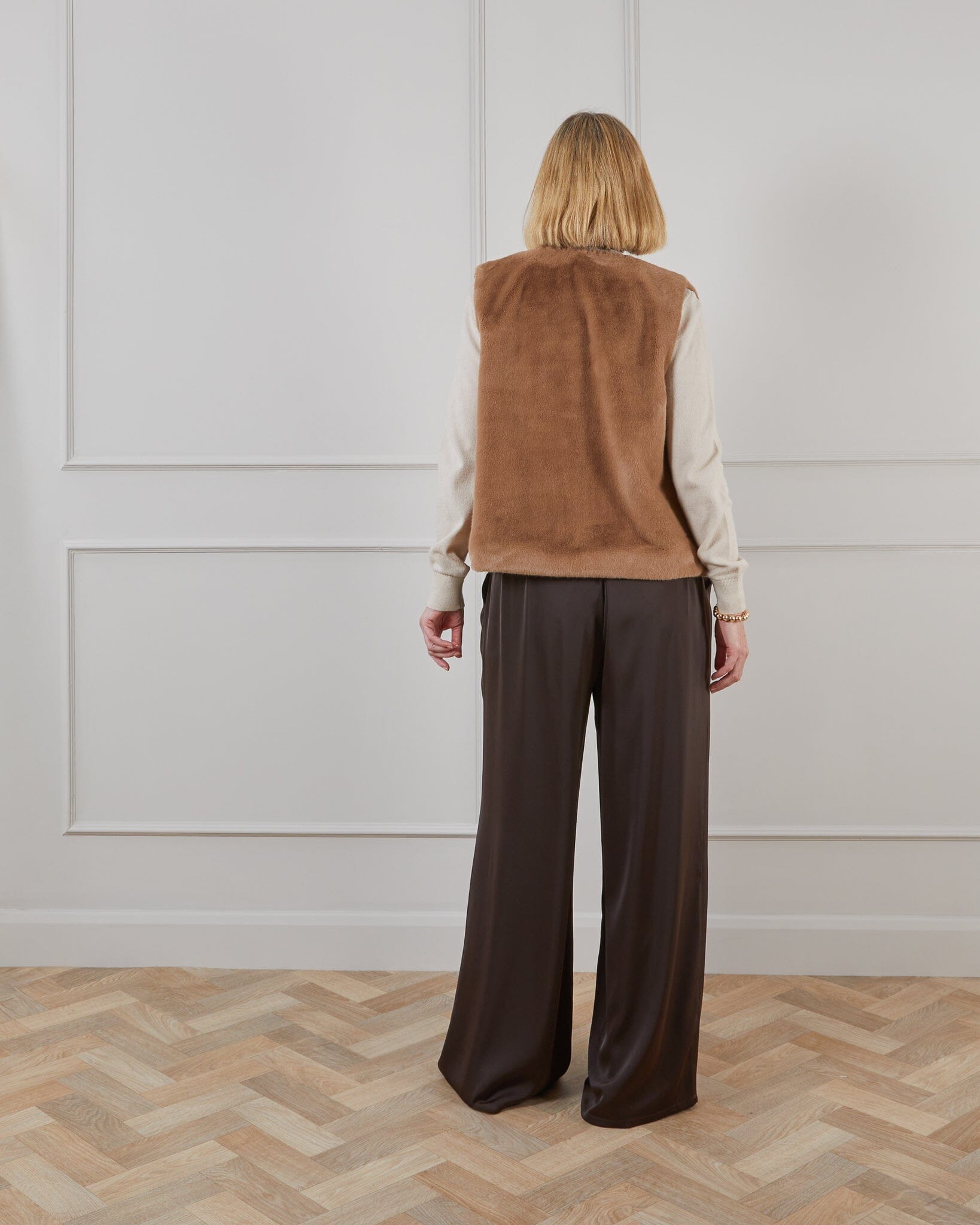 Immy Gilet | Caramel Gilet Chalk 