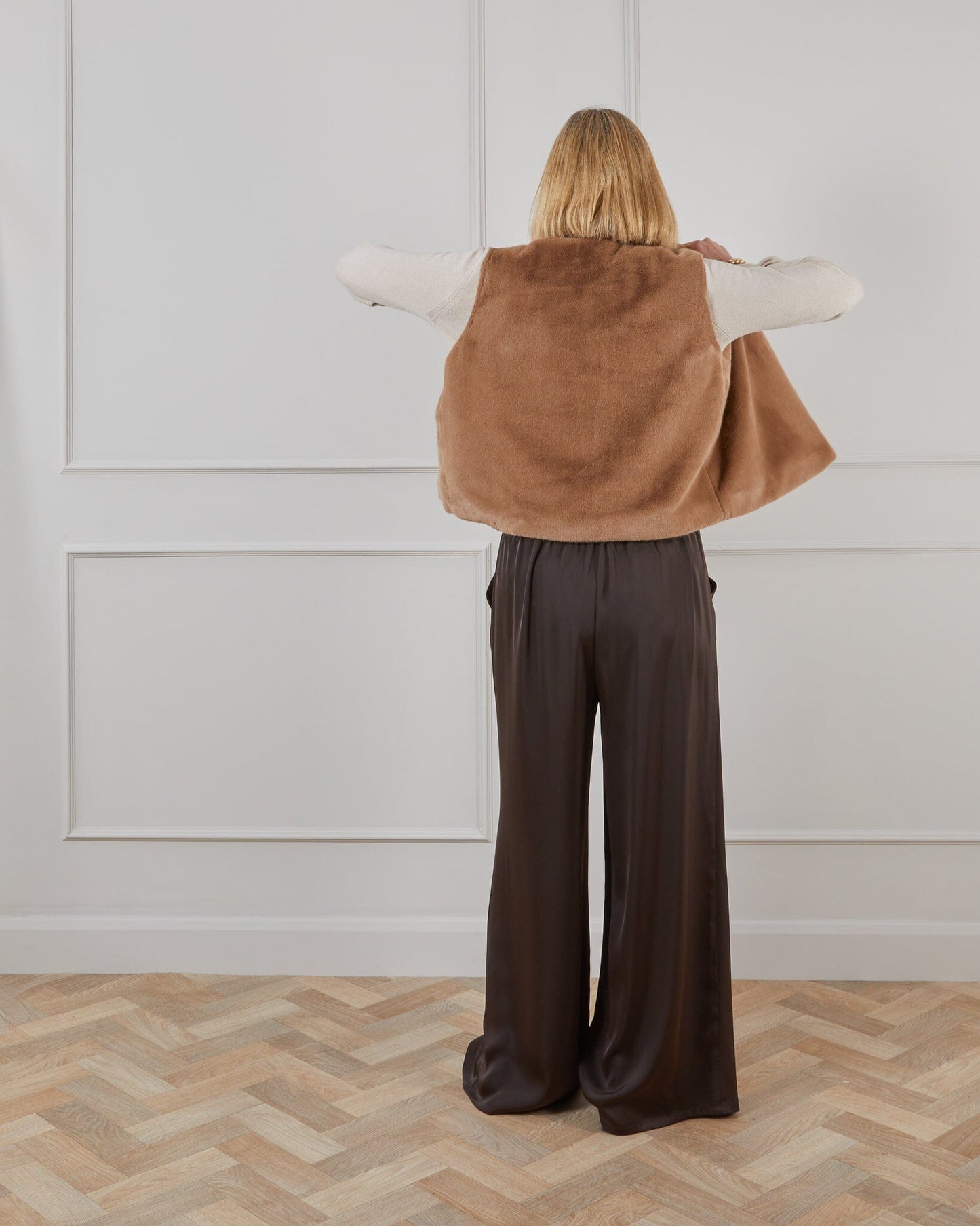 Immy Gilet | Caramel Gilet Chalk 