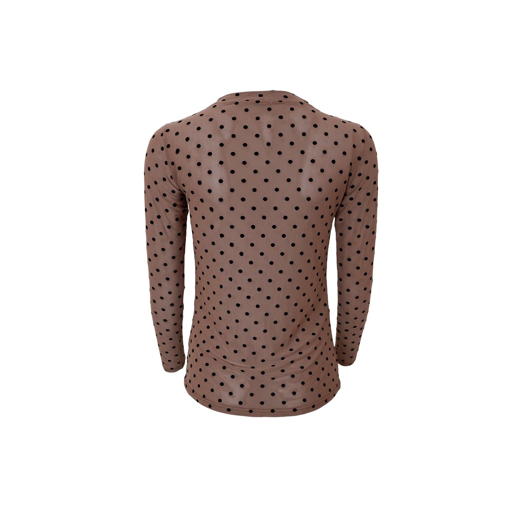 Jennie Dotted Mesh Blouse | 3 Colours Shirts & Tops Black Colour 