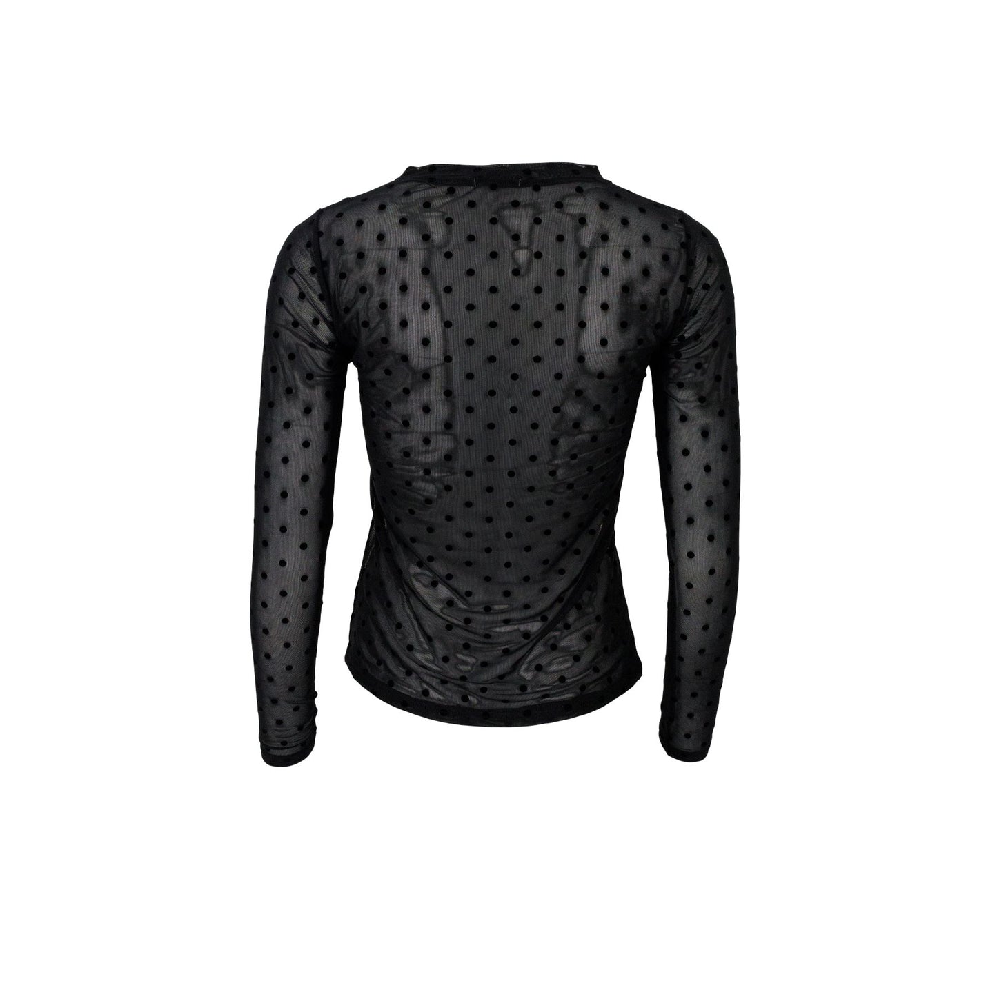 Jennie Dotted Mesh Blouse | 3 Colours Shirts & Tops Black Colour 