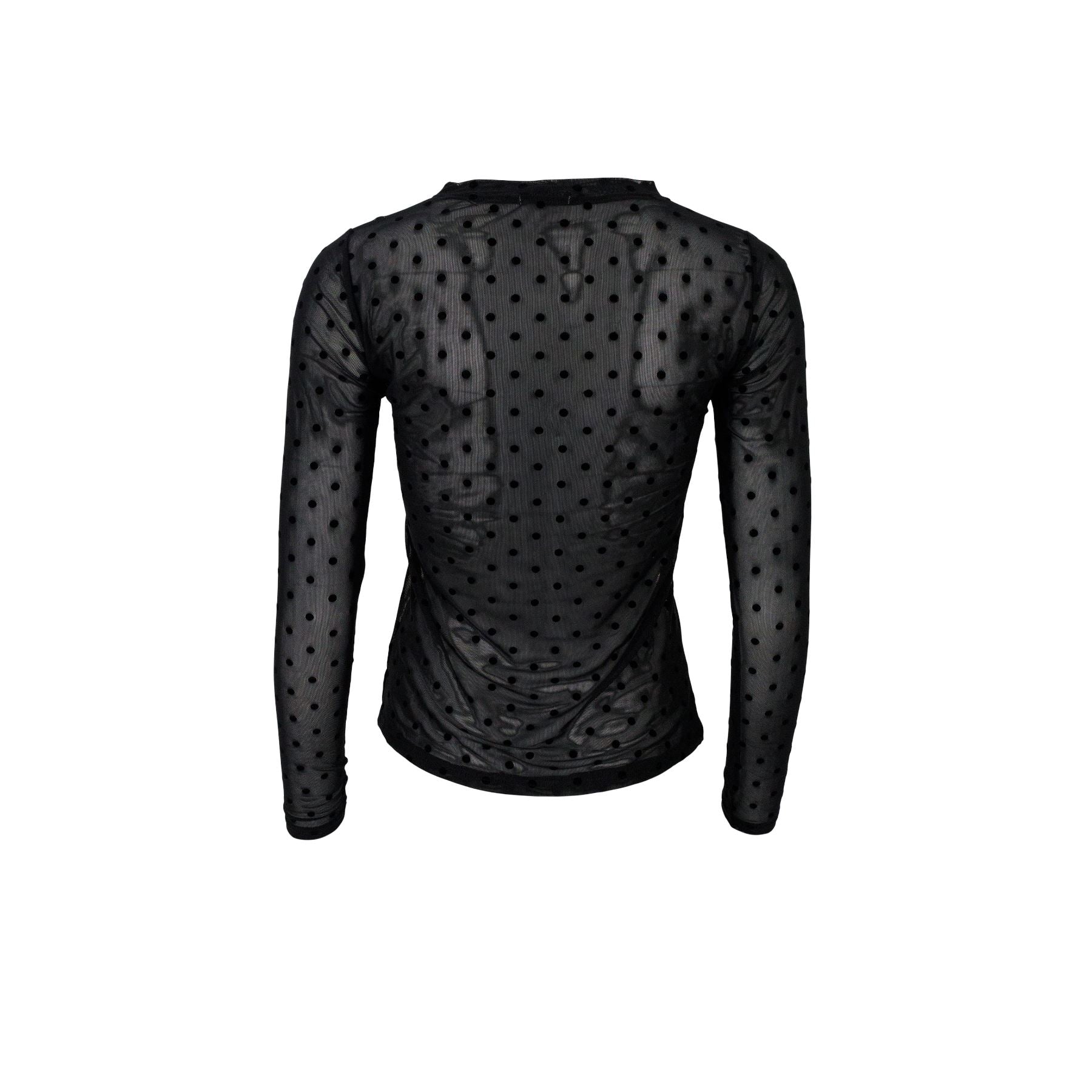 Jennie Dotted Mesh Blouse | 3 Colours Shirts & Tops Black Colour 