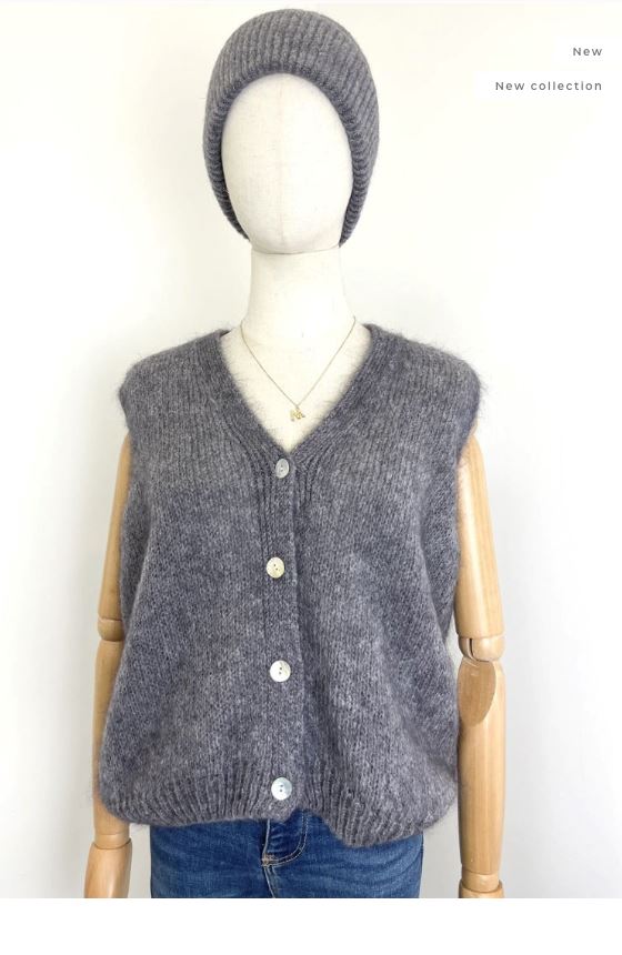 Joy Mohair Vest | Multiple Colours Vest Parisienne Collection Dark Grey 