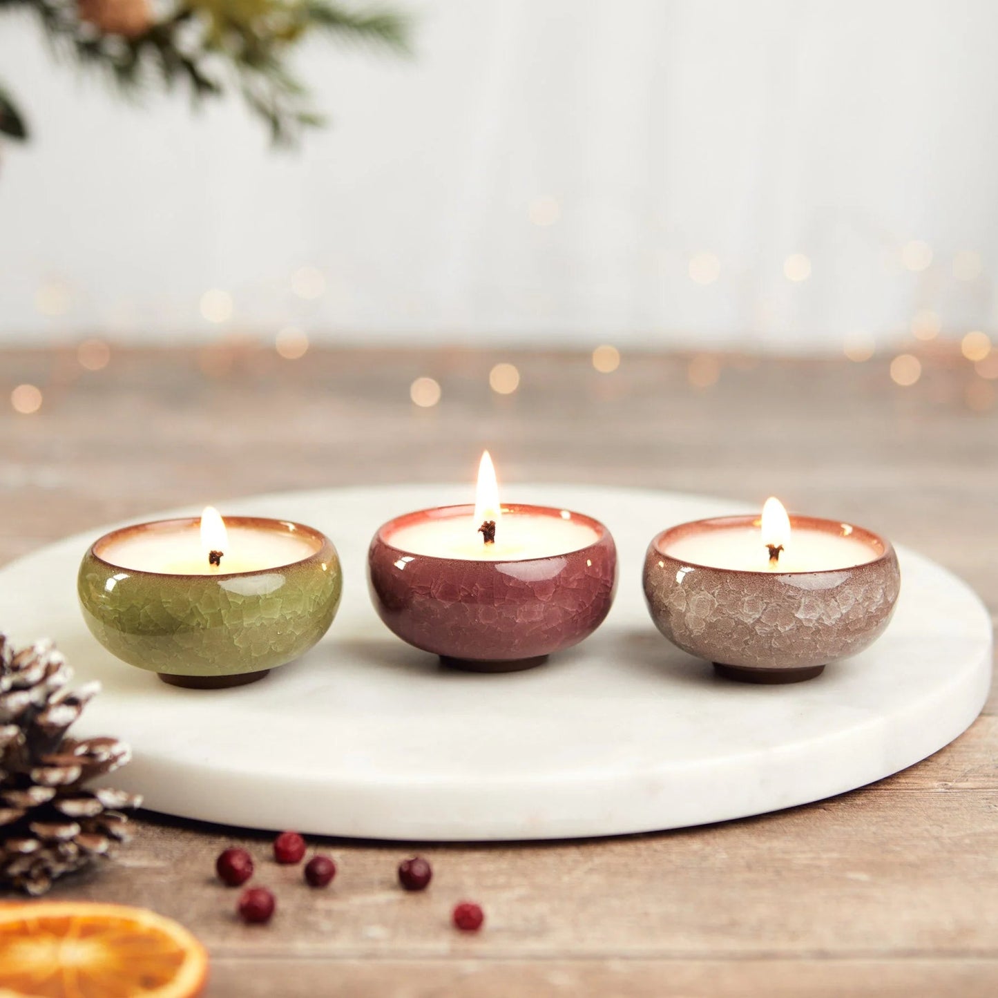 Kiln Tea Light Cracker | Christmas Spice Candle Zesty Lemons 