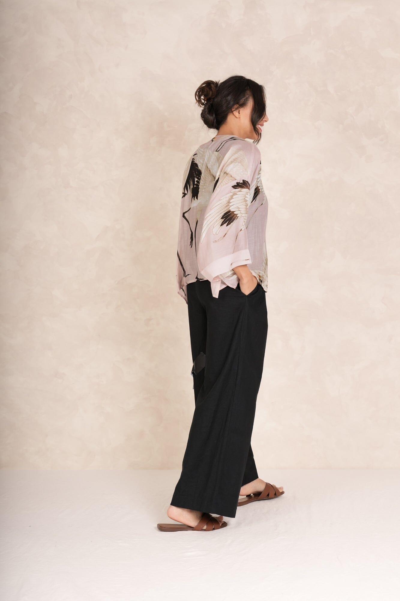 Kimono Stork | Plaster Pink Casual Kimonos One Hundred Stars 