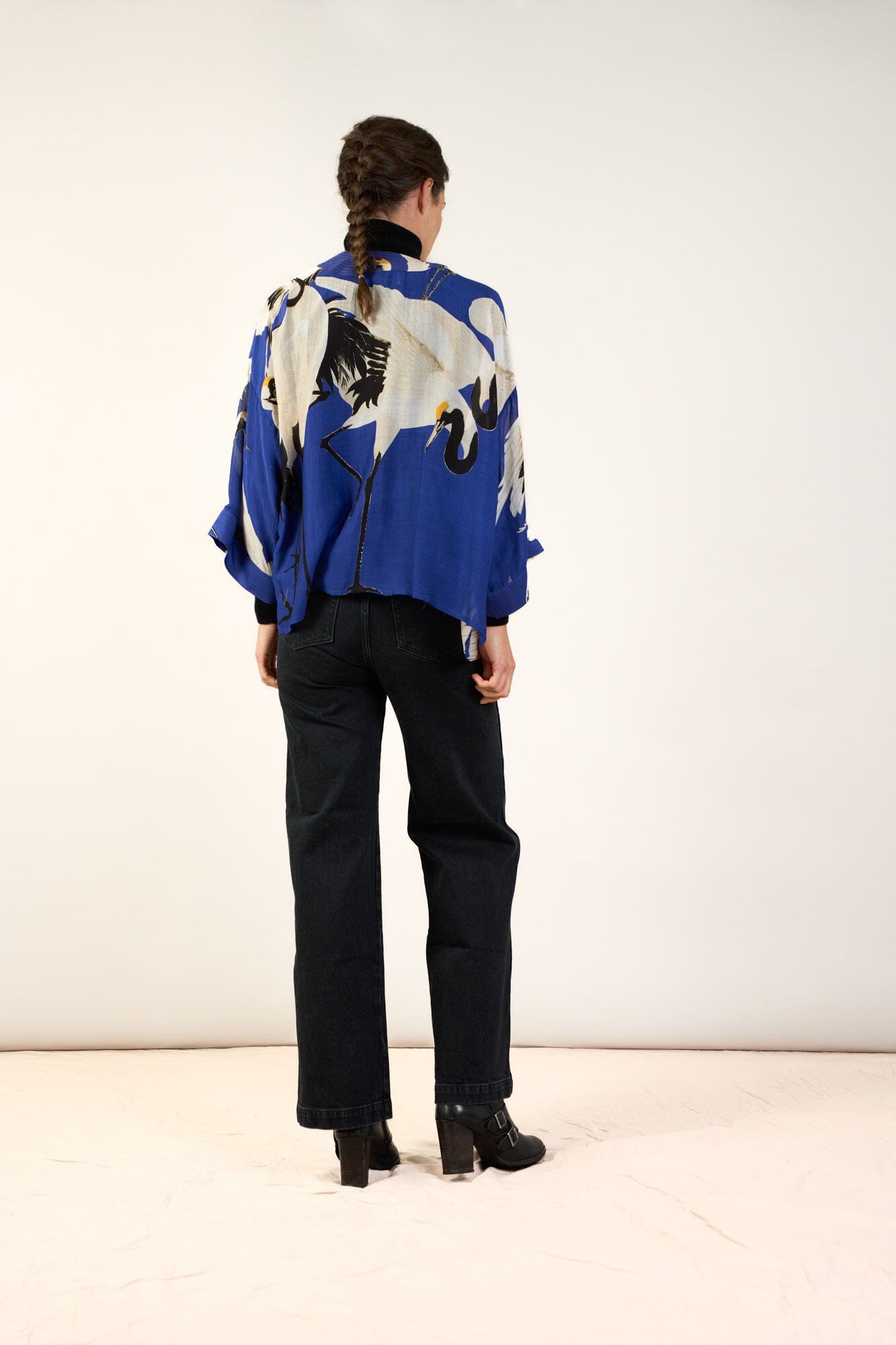 Kimono | Stork | Royal Blue Kimonos One Hundred Stars 