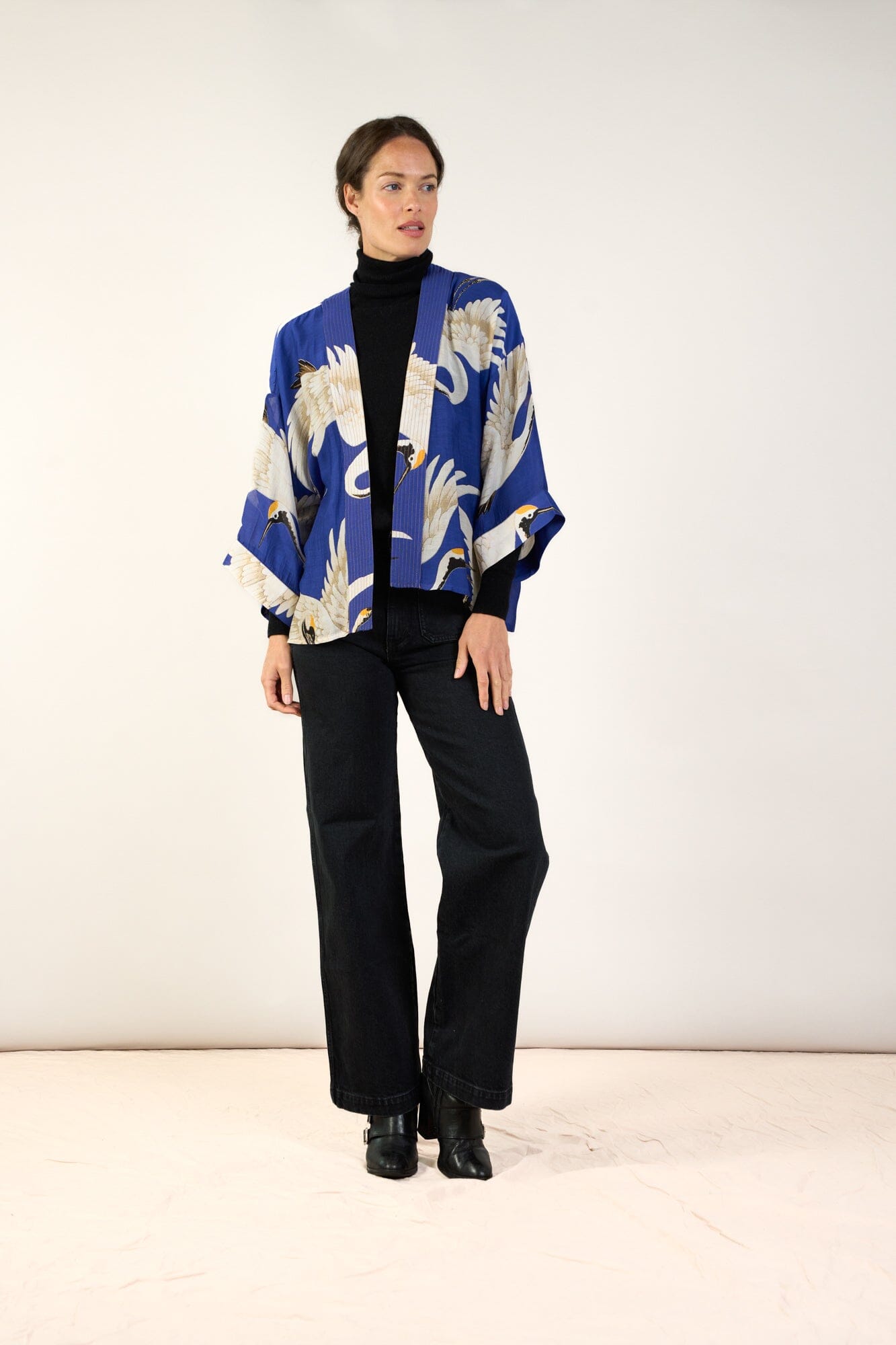 Kimono | Stork | Royal Blue Kimonos One Hundred Stars 