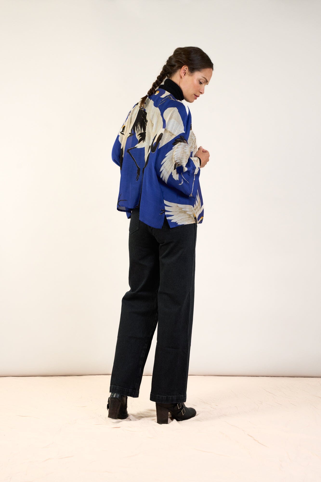 Kimono | Stork | Royal Blue Kimonos One Hundred Stars 