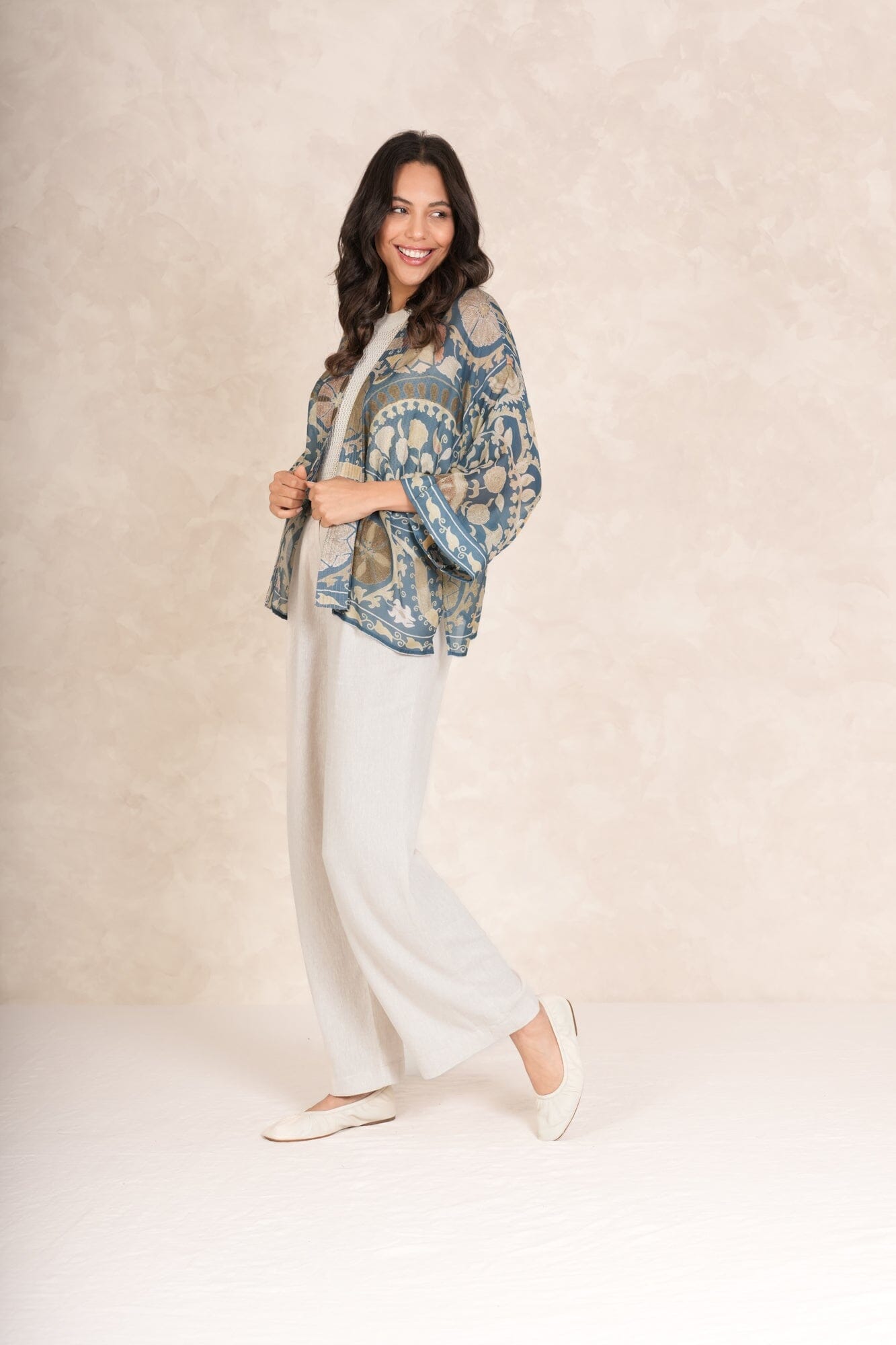 Kimono | Susani | Blue Casual Kimonos One Hundred Stars 