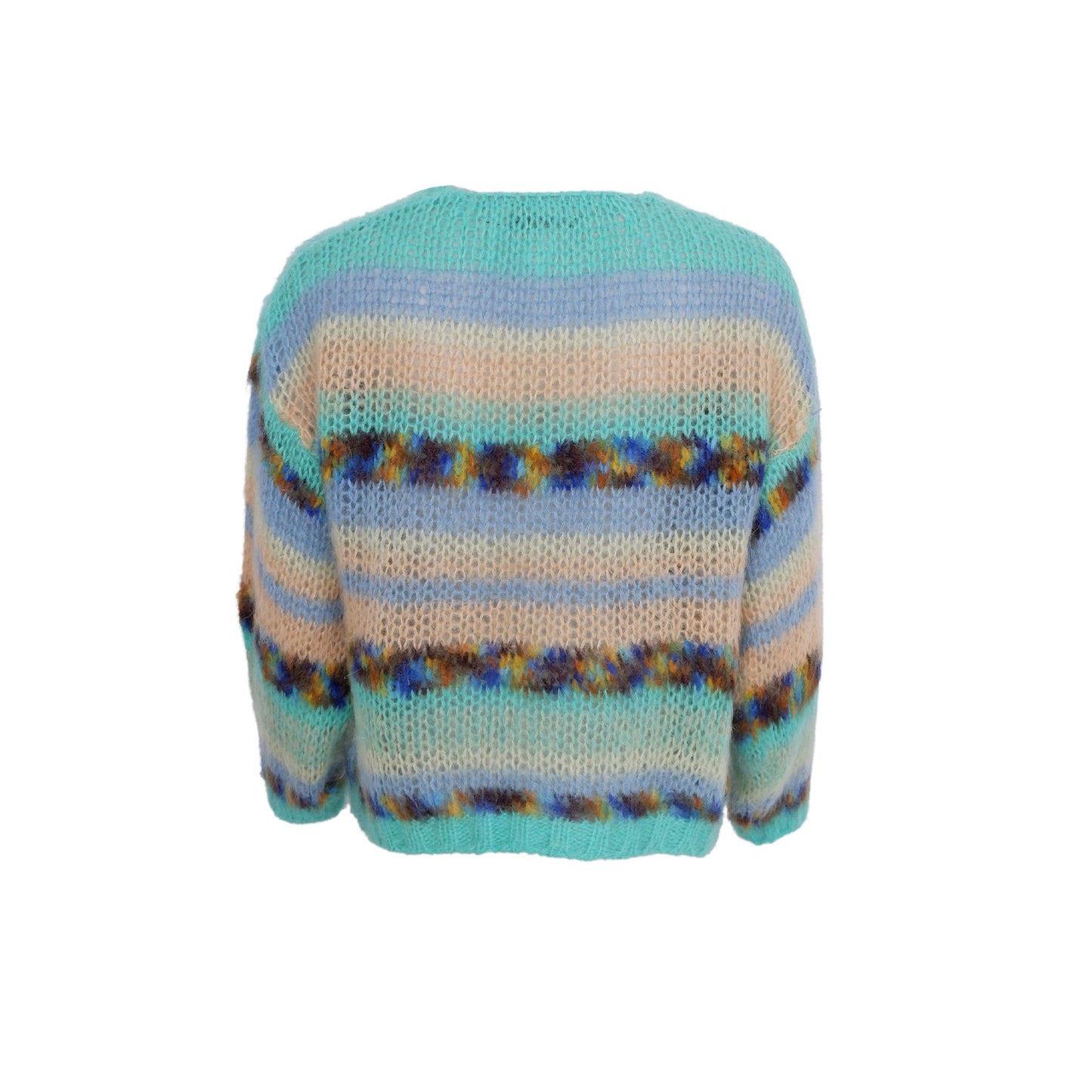 Lagoon Stripe Cardigan | Aqua Cardigan Black Colour 