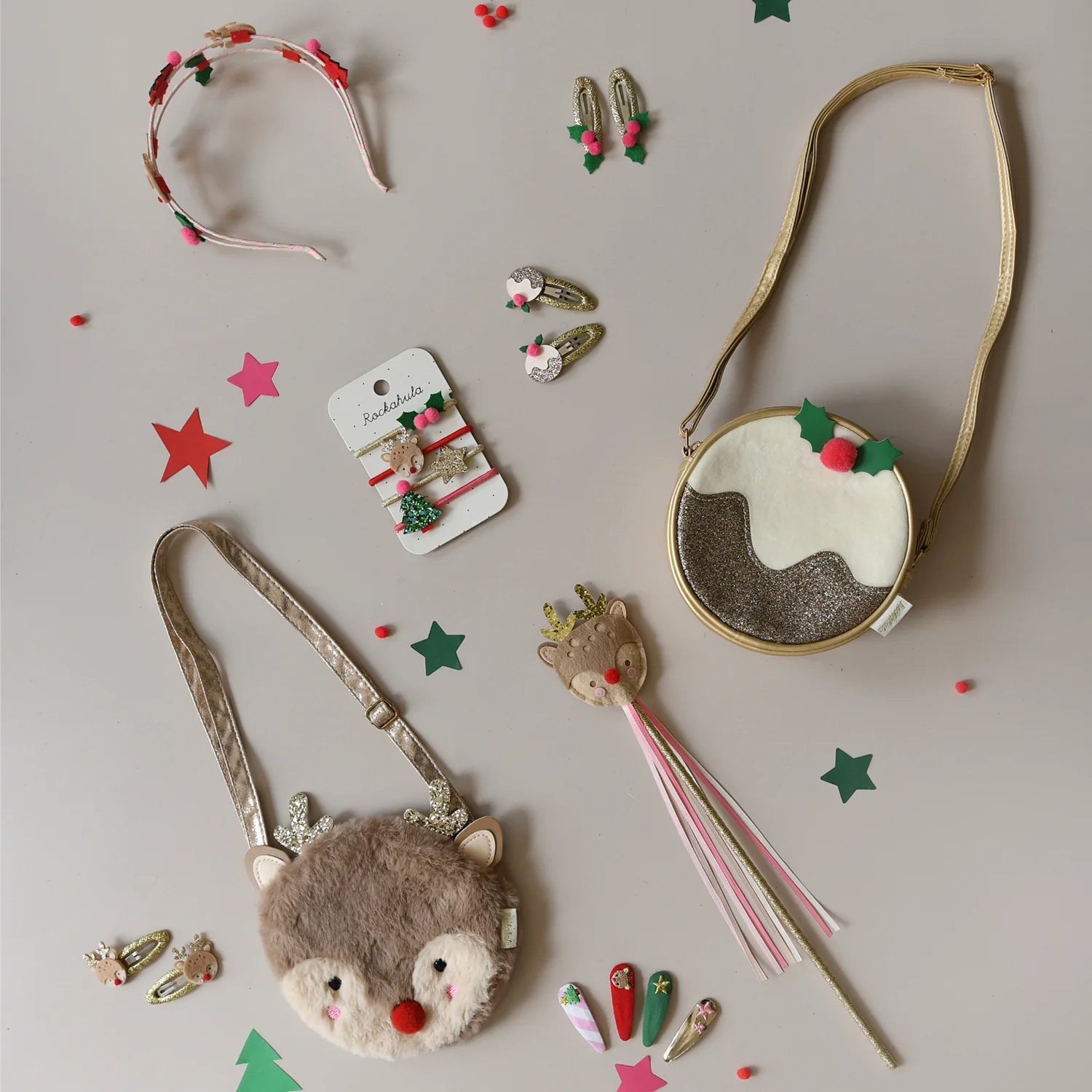 Little Reindeer Clips Hair Accessories Rockahula 