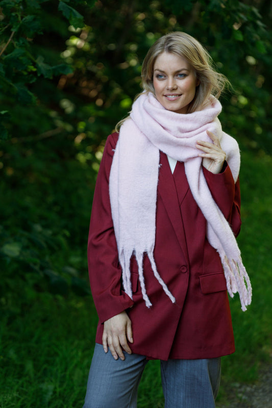 Lorraine Soft Scarf | Light Pink Scarves Black Colour 