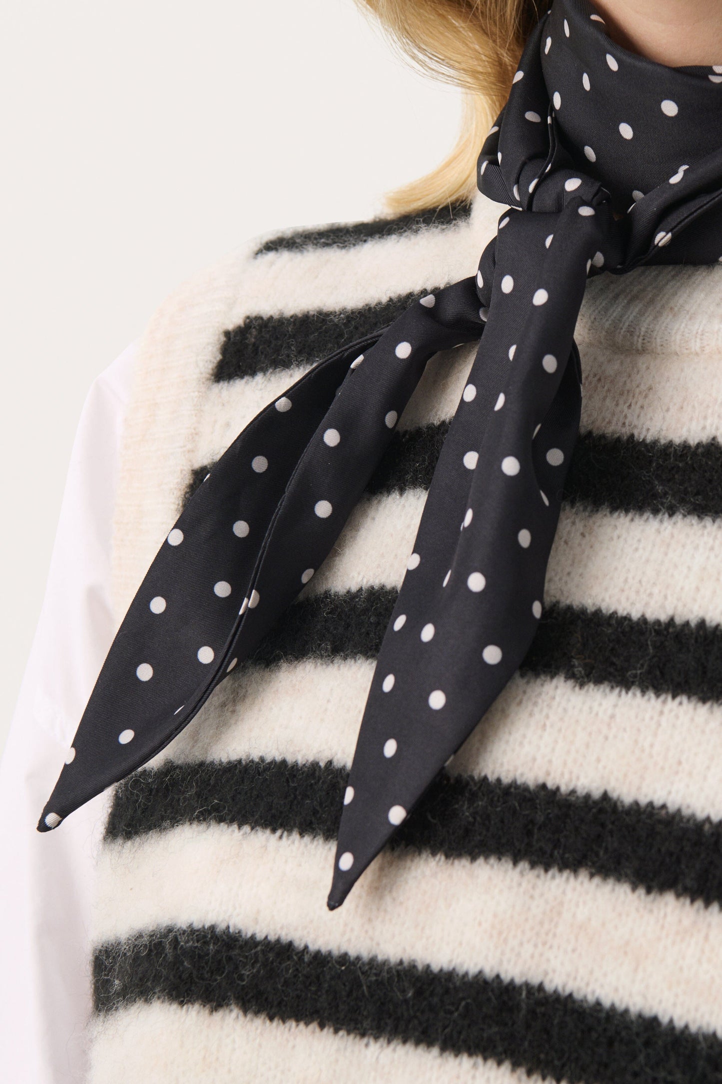 Luppa Scarf | Black Dot Print Scarf Part Two 