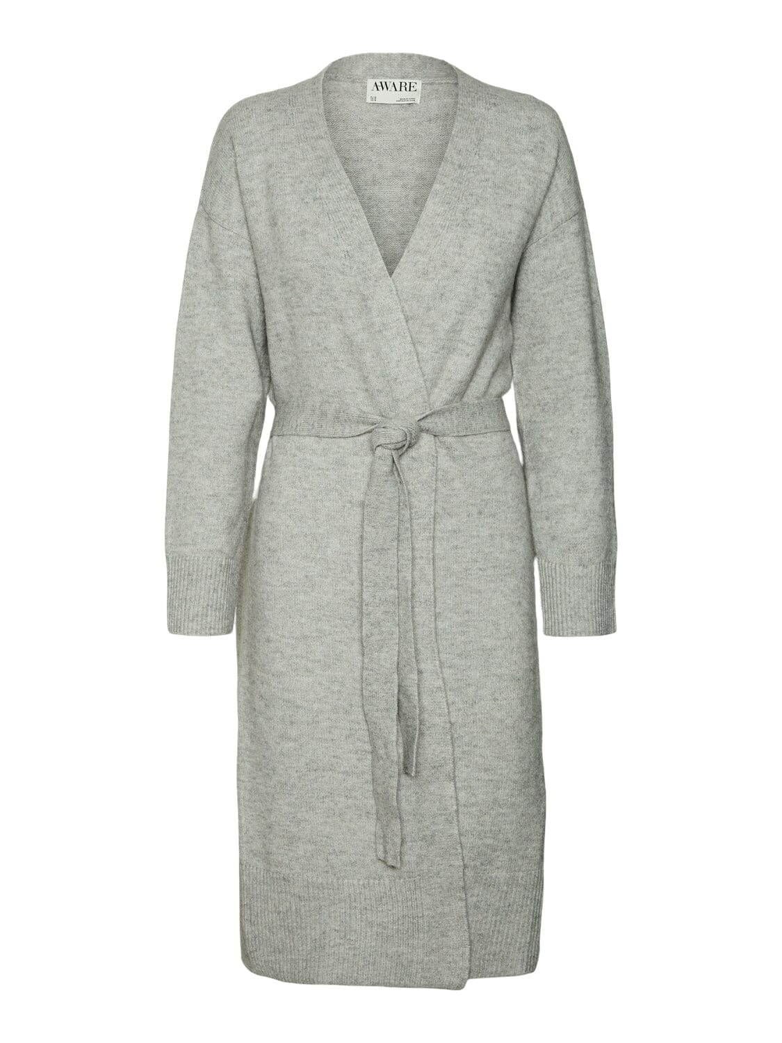 Magalene Long Cardigan | Light Grey Knitwear Aware 