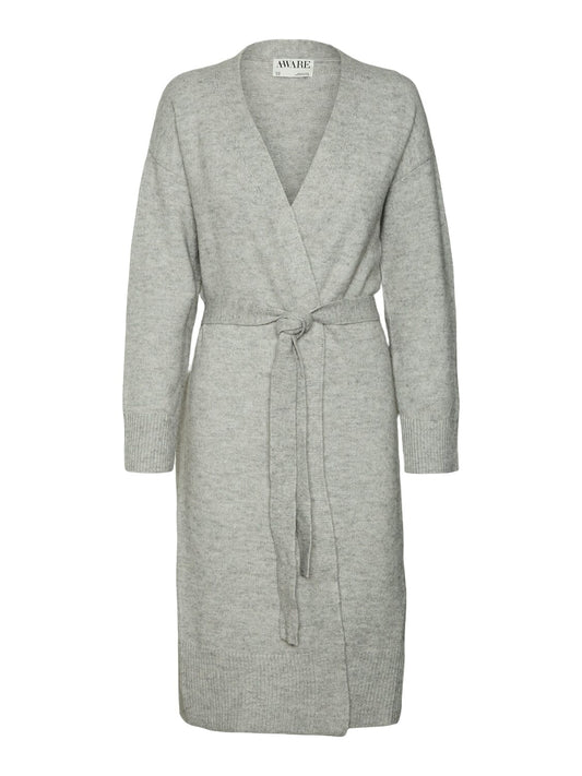 Magalene Long Cardigan | Light Grey Knitwear Aware 