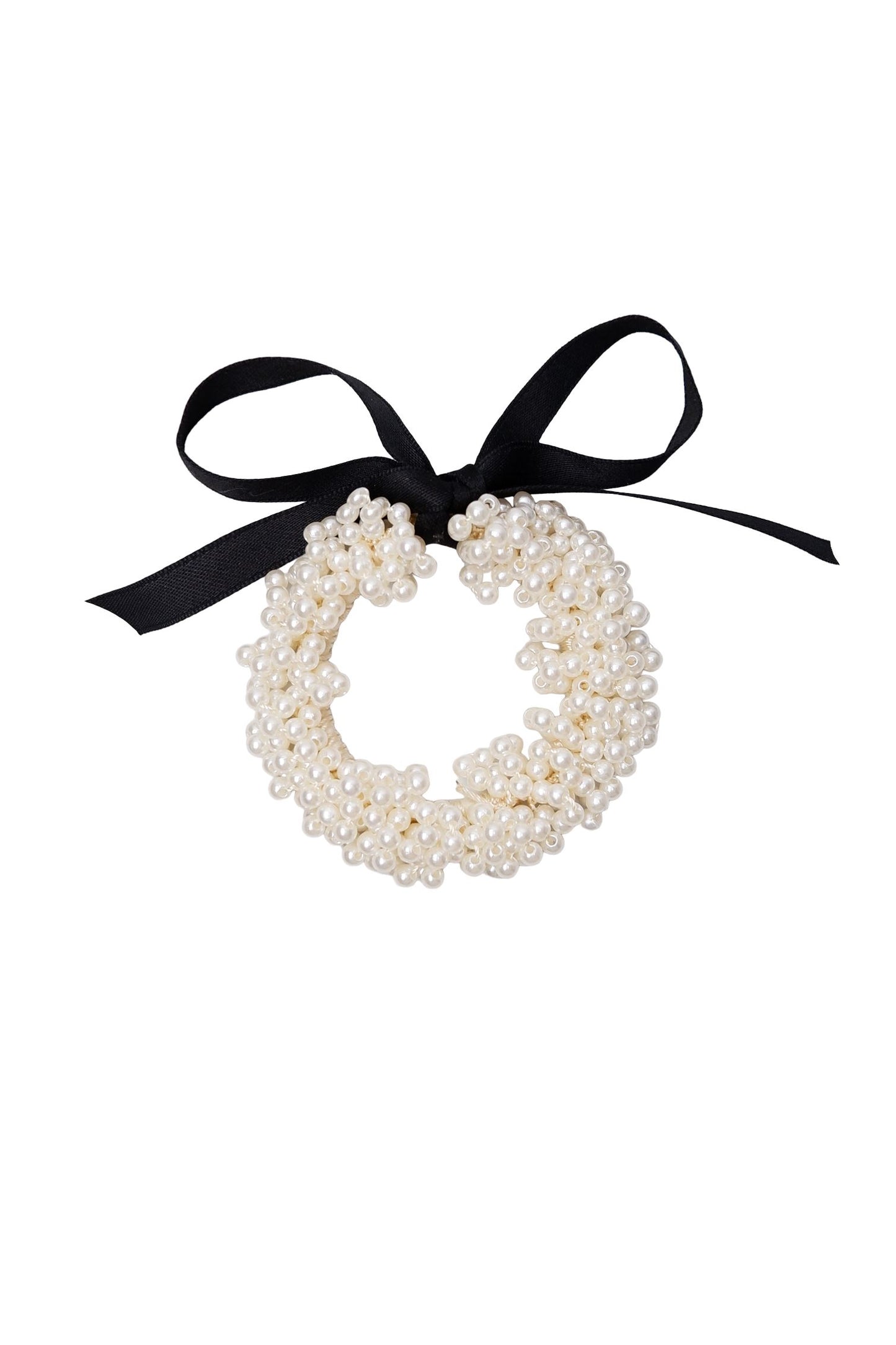 Nate Beaded Elastic | Mother of Pearl Hair Accessories Black Colour 