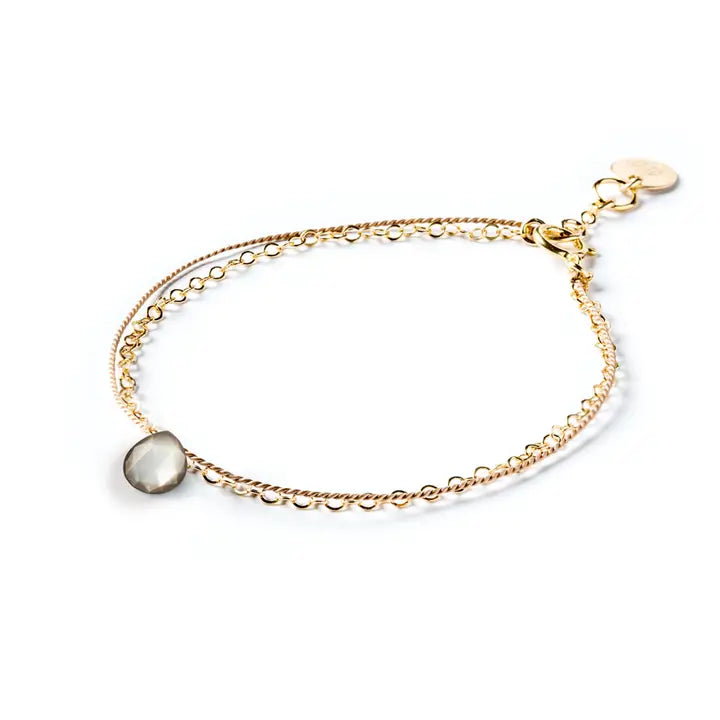 NEW - Gold & Silk Bracelet | Black Mother of Pearl Bracelet Wanderlust Life 