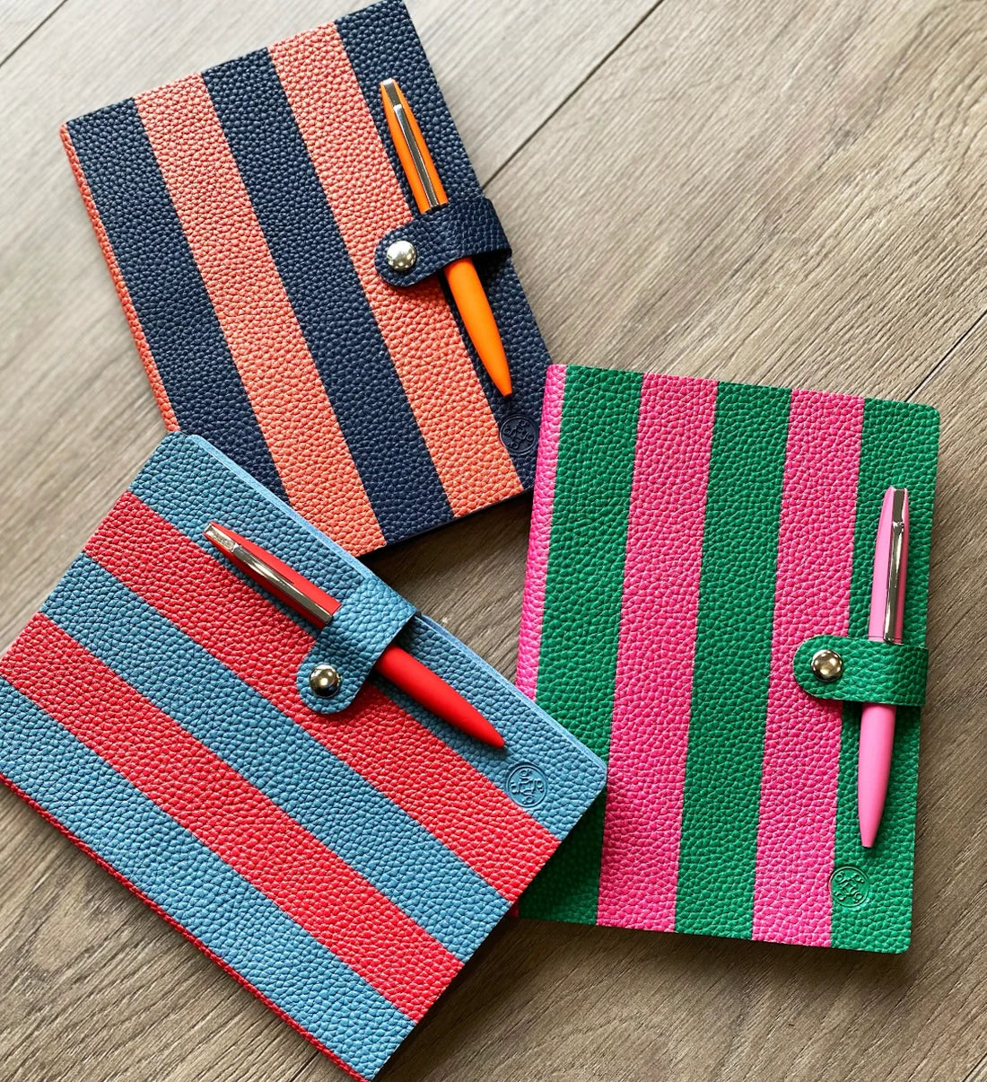 Nicobar Stripe Notebook | Forest Green and Magenta Notebook Goodeehoo 