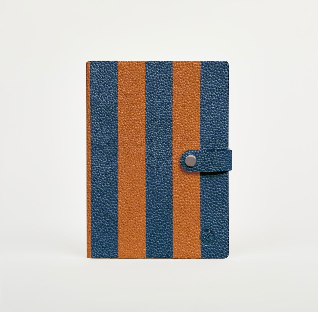 Nicobar Stripe Notebook | Navy and Orange Notebook Goodeehoo 