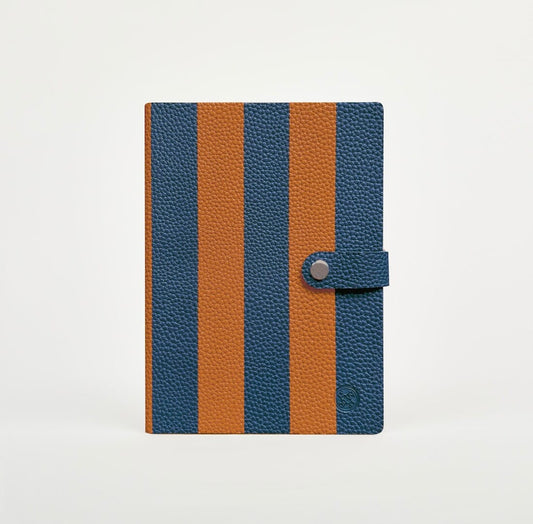 Nicobar Stripe Notebook | Navy and Orange Notebook Goodeehoo 