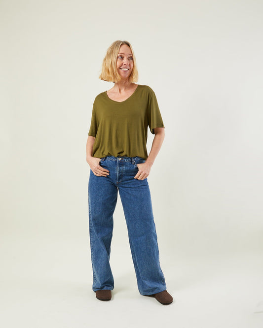 Patsy Top | Khaki Shirts & Tops Chalk 