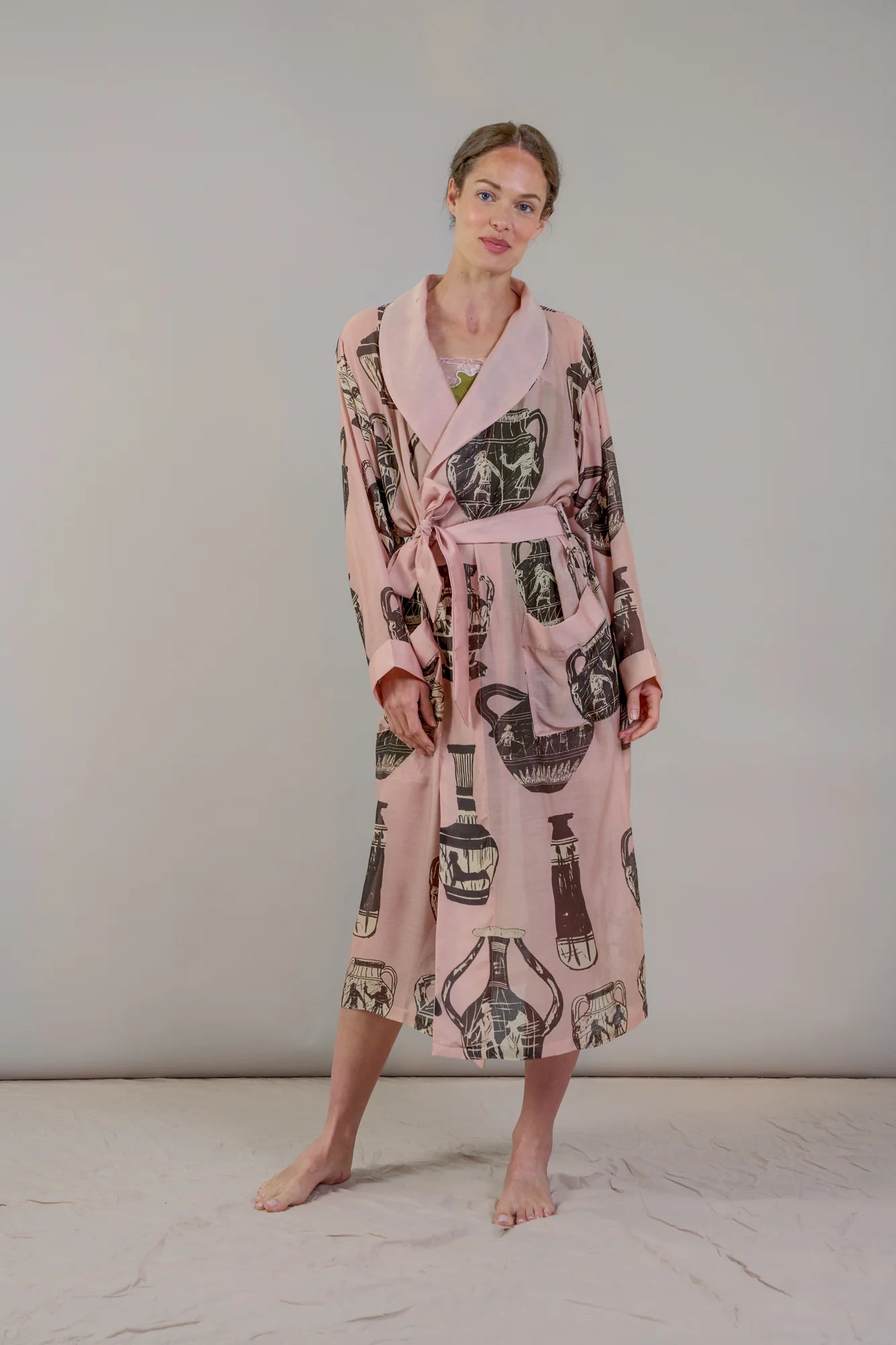 Pots Gown | Plaster Pink Dressing Gown One Hundred Stars 